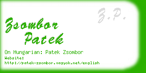 zsombor patek business card